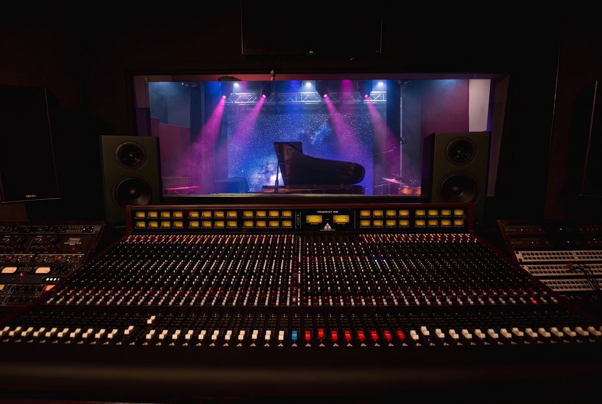 A control room at The Recording Club